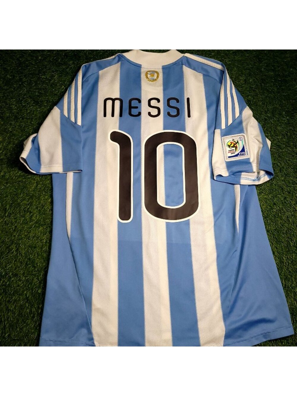 Messi Argentina 2010 WORLD CUP Soccer Jersey L SKU# P79919